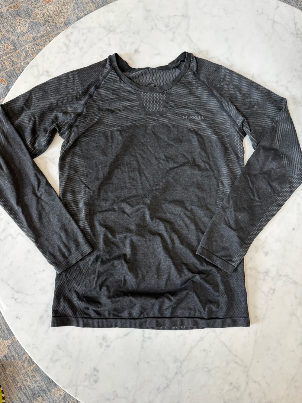 Merrell Seamless Mesh Base Layer Long Sleeve Top Gray M